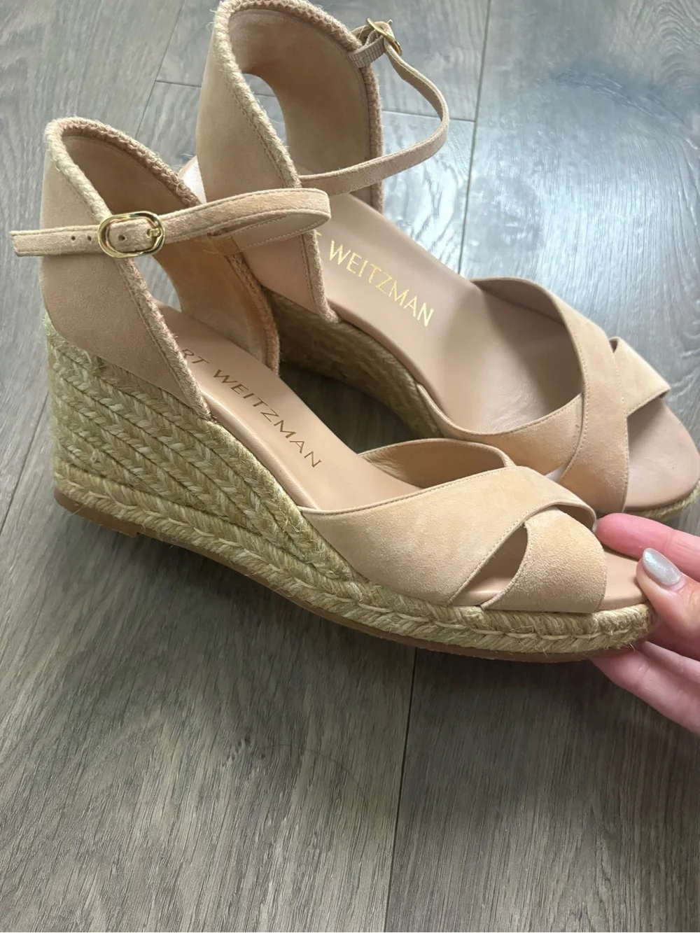Stuart Weitzman suede crisscross